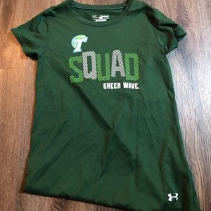 💰4/$12 💰Youth M Under Armour Green Wave Shirt